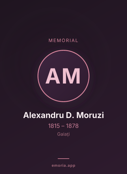 Memorial portrait of Alexandru D. Moruzi