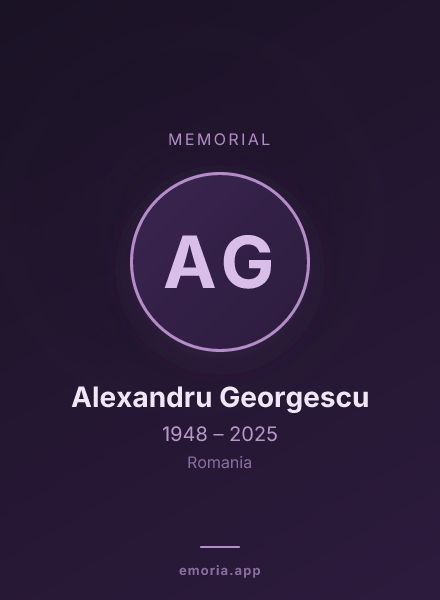 Memorial portrait of Alexandru Georgescu