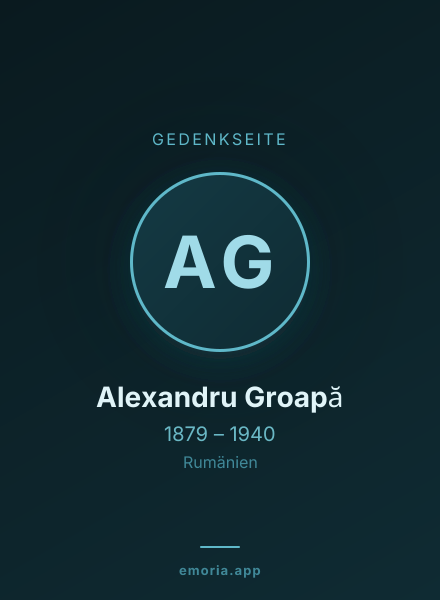 Gedenkportrait von Alexandru Groapă