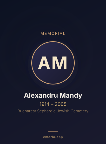 Memorial portrait of Alexandru Mandy