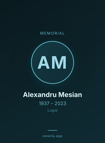 Memorial portrait of Alexandru Mesian