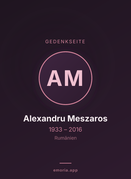 Gedenkportrait von Alexandru Meszaros