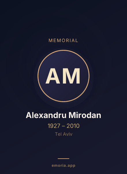 Memorial portrait of Alexandru Mirodan