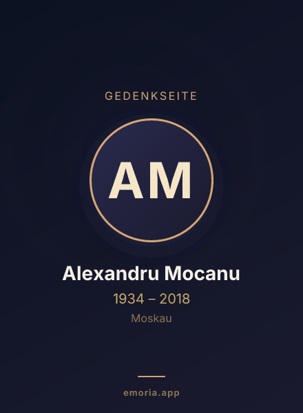 Gedenkportrait von Alexandru Mocanu