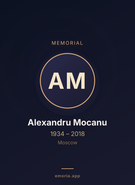 Memorial portrait of Alexandru Mocanu