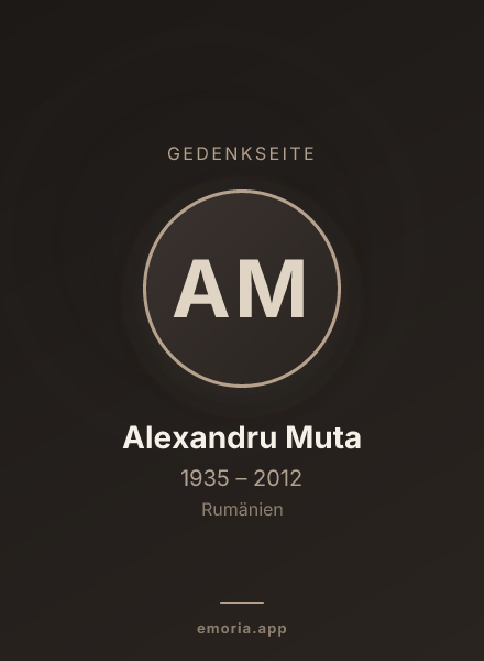 Gedenkportrait von Alexandru Muta