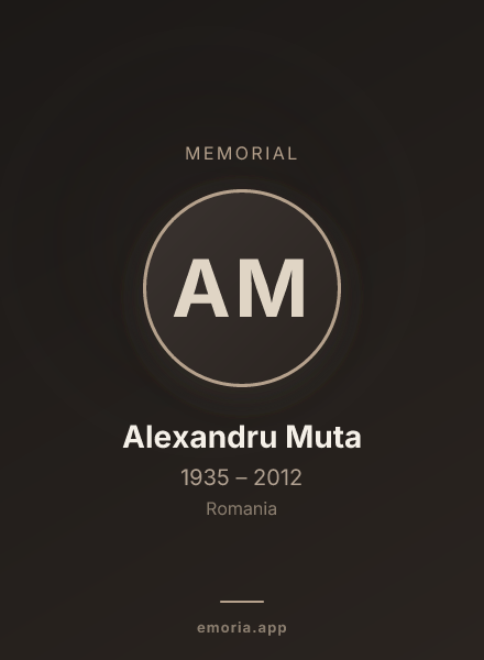 Memorial portrait of Alexandru Muta