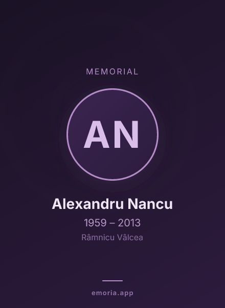 Memorial portrait of Alexandru Nancu