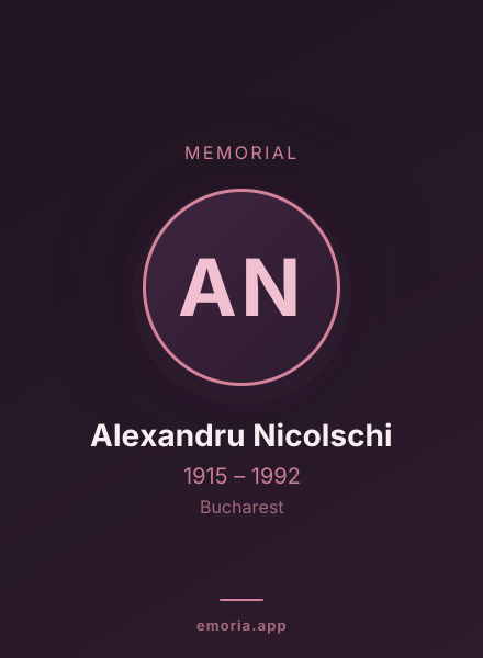 Memorial portrait of Alexandru Nicolschi