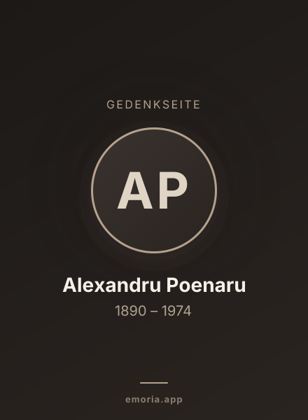 Gedenkportrait von Alexandru Poenaru