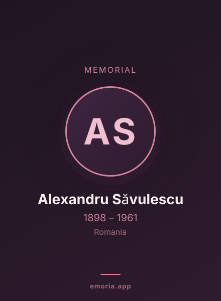 Memorial portrait of Alexandru Săvulescu
