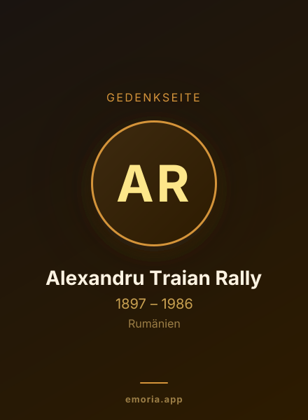 Gedenkportrait von Alexandru Traian Rally