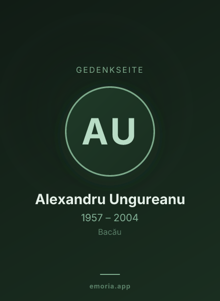 Gedenkportrait von Alexandru Ungureanu
