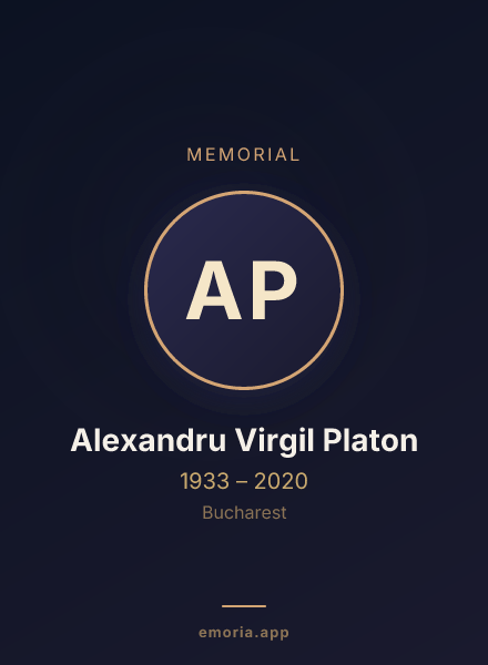 Memorial portrait of Alexandru Virgil Platon