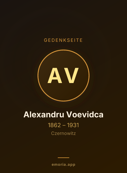 Gedenkportrait von Alexandru Voevidca