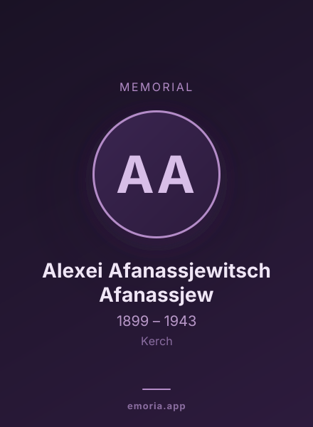 Memorial portrait of Alexei Afanassjewitsch Afanassjew