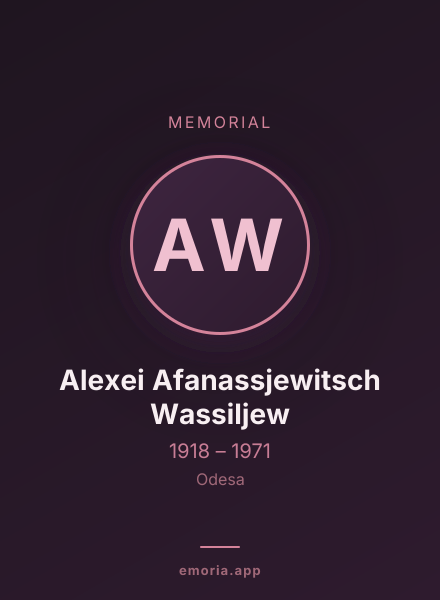 Memorial portrait of Alexei Afanassjewitsch Wassiljew