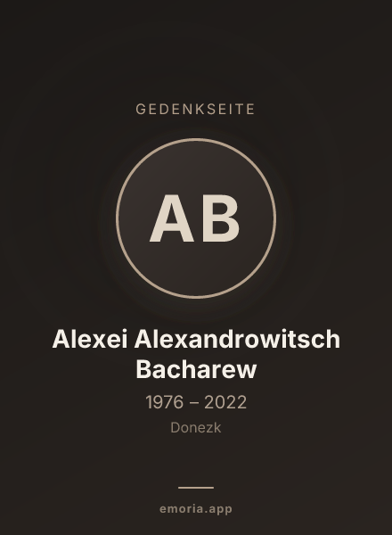 Gedenkportrait von Alexei Alexandrowitsch Bacharew