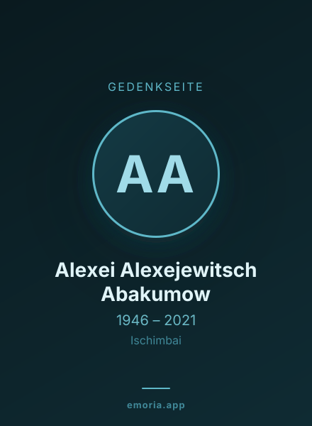Gedenkportrait von Alexei Alexejewitsch Abakumow
