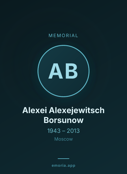 Memorial portrait of Alexei Alexejewitsch Borsunow