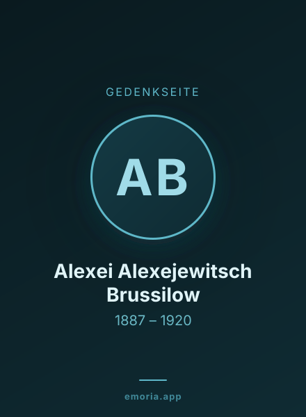 Gedenkportrait von Alexei Alexejewitsch Brussilow