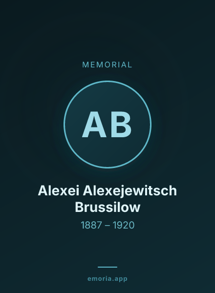 Memorial portrait of Alexei Alexejewitsch Brussilow