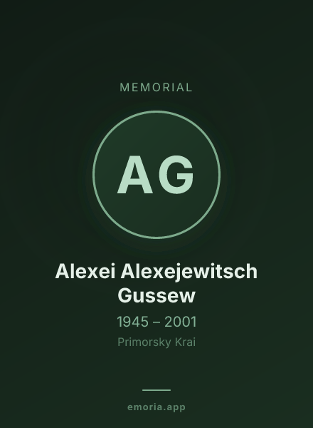Memorial portrait of Alexei Alexejewitsch Gussew