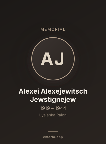 Memorial portrait of Alexei Alexejewitsch Jewstignejew