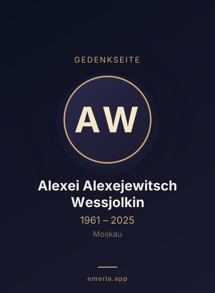 Gedenkportrait von Alexei Alexejewitsch Wessjolkin