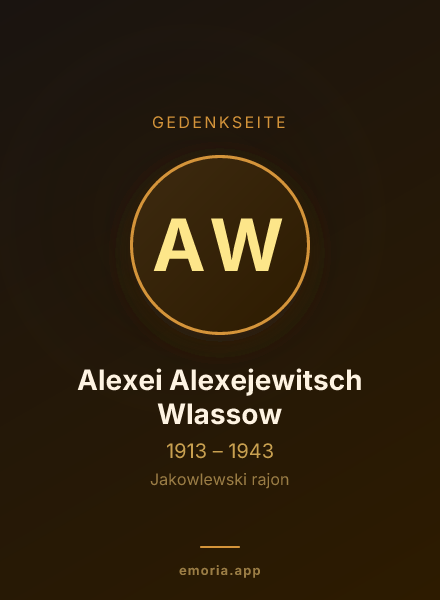 Gedenkportrait von Alexei Alexejewitsch Wlassow