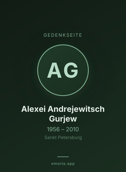 Gedenkportrait von Alexei Andrejewitsch Gurjew