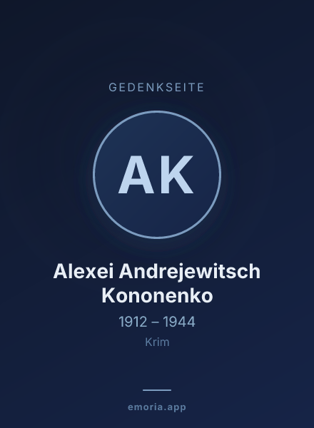 Gedenkportrait von Alexei Andrejewitsch Kononenko