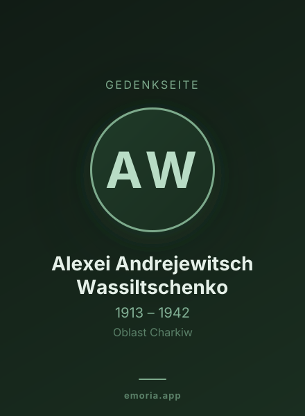 Gedenkportrait von Alexei Andrejewitsch Wassiltschenko