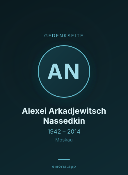 Gedenkportrait von Alexei Arkadjewitsch Nassedkin