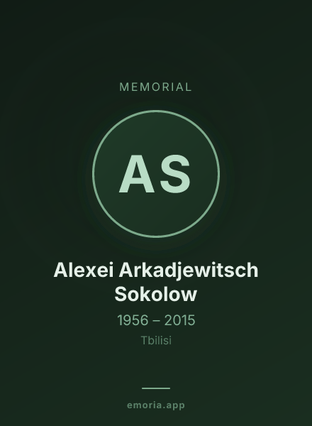 Memorial portrait of Alexei Arkadjewitsch Sokolow