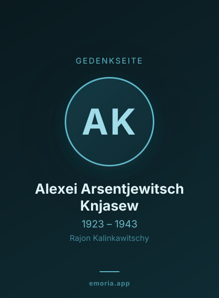 Gedenkportrait von Alexei Arsentjewitsch Knjasew