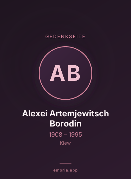 Gedenkportrait von Alexei Artemjewitsch Borodin