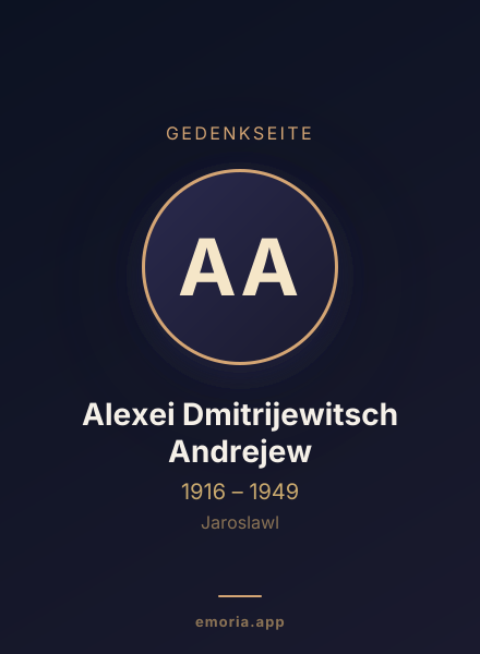 Gedenkportrait von Alexei Dmitrijewitsch Andrejew