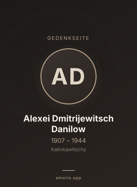 Gedenkportrait von Alexei Dmitrijewitsch Danilow