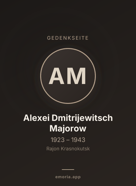 Gedenkportrait von Alexei Dmitrijewitsch Majorow