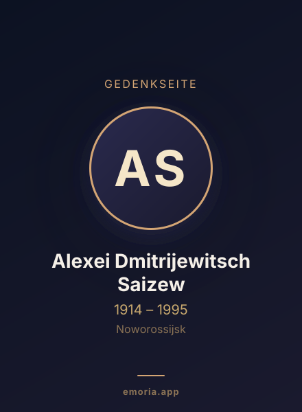 Gedenkportrait von Alexei Dmitrijewitsch Saizew
