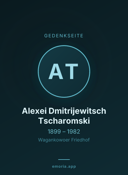 Gedenkportrait von Alexei Dmitrijewitsch Tscharomski