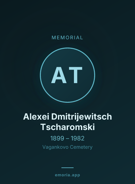 Memorial portrait of Alexei Dmitrijewitsch Tscharomski