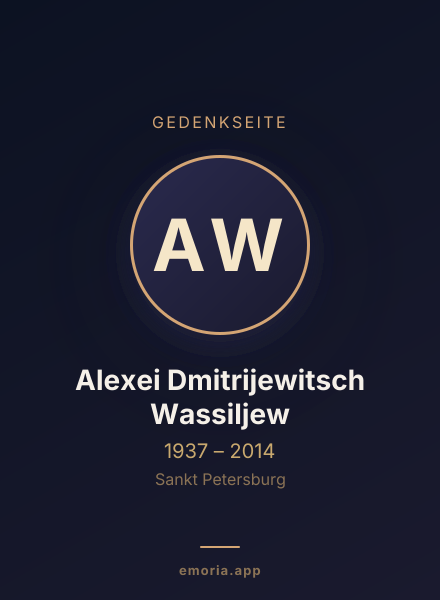Gedenkportrait von Alexei Dmitrijewitsch Wassiljew