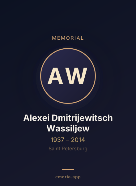 Memorial portrait of Alexei Dmitrijewitsch Wassiljew