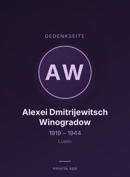 Gedenkportrait von Alexei Dmitrijewitsch Winogradow