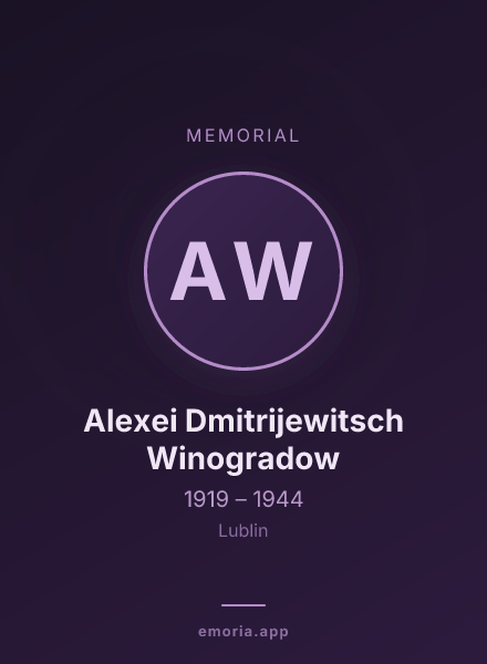 Memorial portrait of Alexei Dmitrijewitsch Winogradow