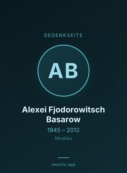 Gedenkportrait von Alexei Fjodorowitsch Basarow