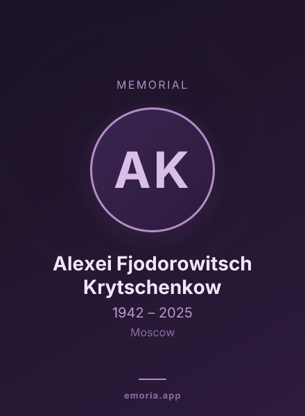 Memorial portrait of Alexei Fjodorowitsch Krytschenkow