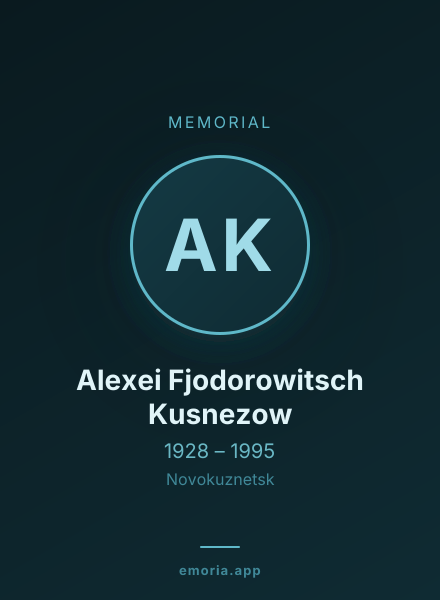 Memorial portrait of Alexei Fjodorowitsch Kusnezow